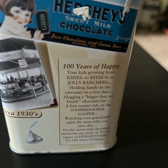 Hershey Kisses collectible rectangular tin 1907-2007 - Picture 8 of 9